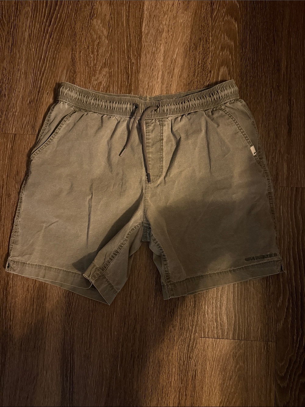 Quiksilver Olive Drawstring Athletic Shorts